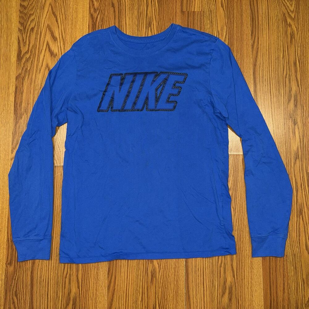 Nike‎ Athletic Cut Blue Size M Long Sleeved T-Shirt 031824AST